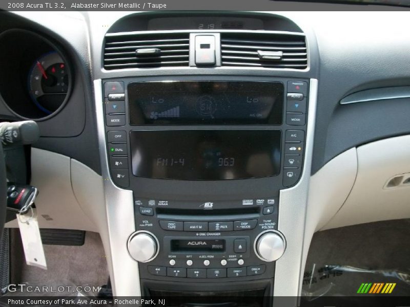 Alabaster Silver Metallic / Taupe 2008 Acura TL 3.2