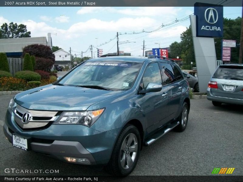 Steel Blue Metallic / Taupe 2007 Acura MDX Sport