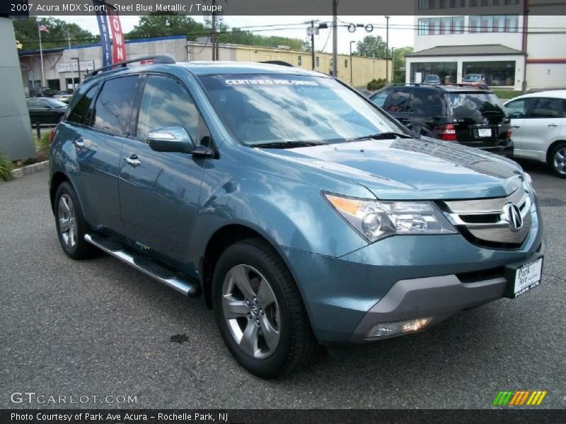 Steel Blue Metallic / Taupe 2007 Acura MDX Sport
