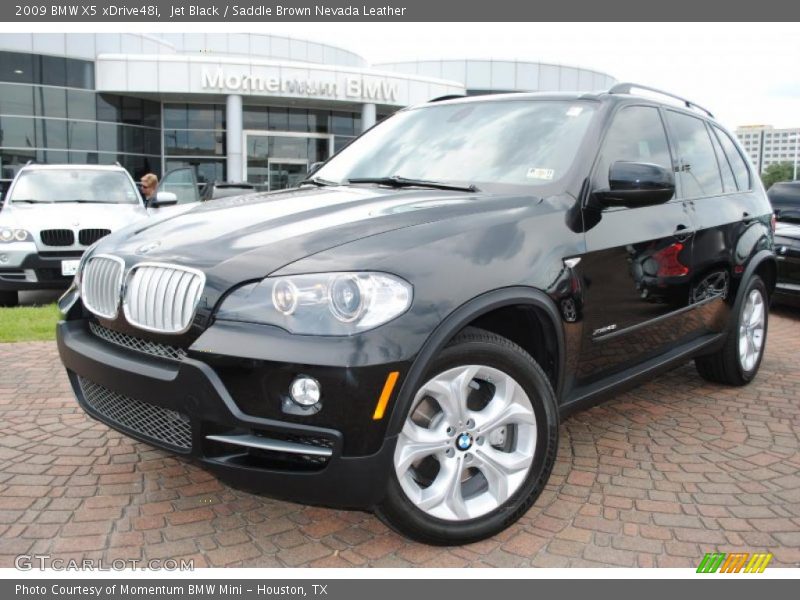 Jet Black / Saddle Brown Nevada Leather 2009 BMW X5 xDrive48i