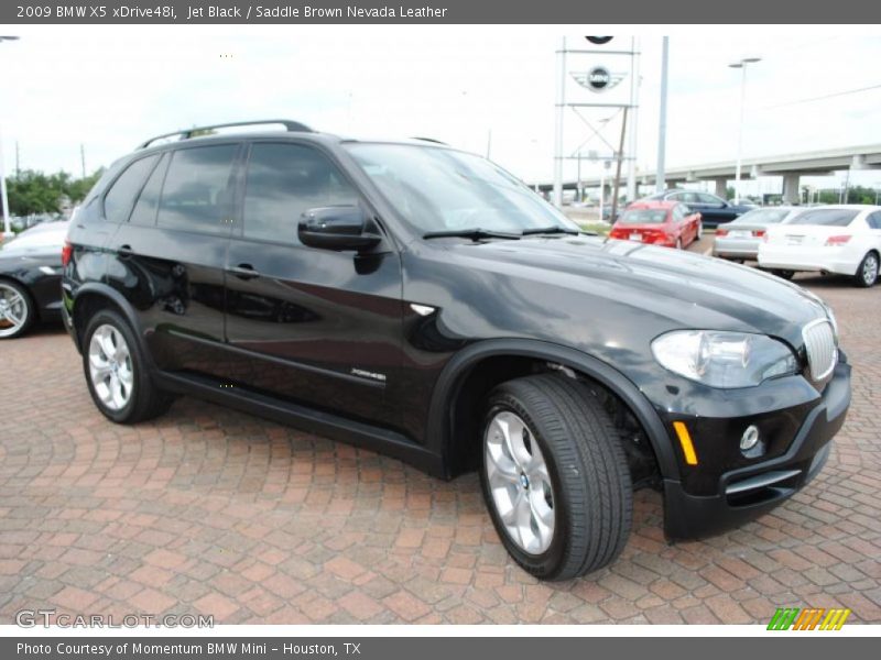 Jet Black / Saddle Brown Nevada Leather 2009 BMW X5 xDrive48i