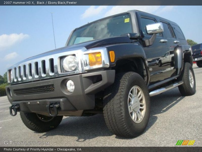 Black / Ebony Black/Pewter 2007 Hummer H3 X
