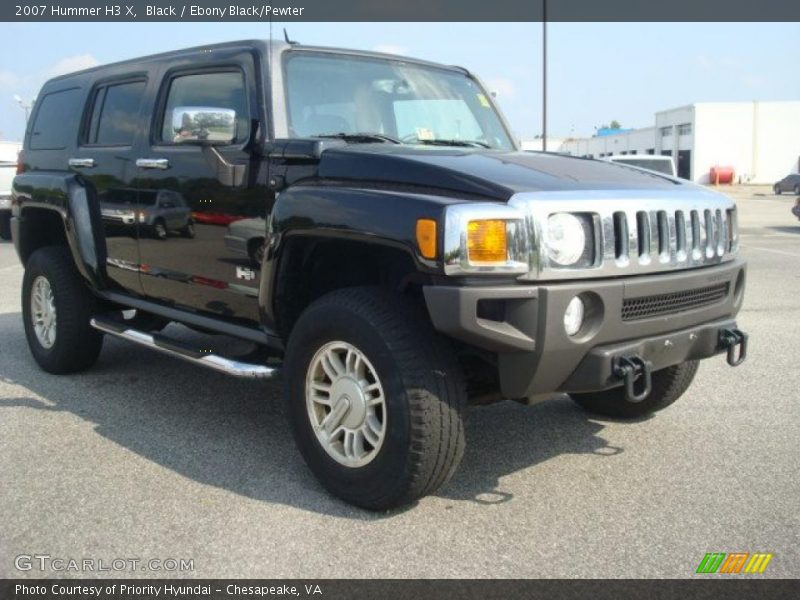 Black / Ebony Black/Pewter 2007 Hummer H3 X