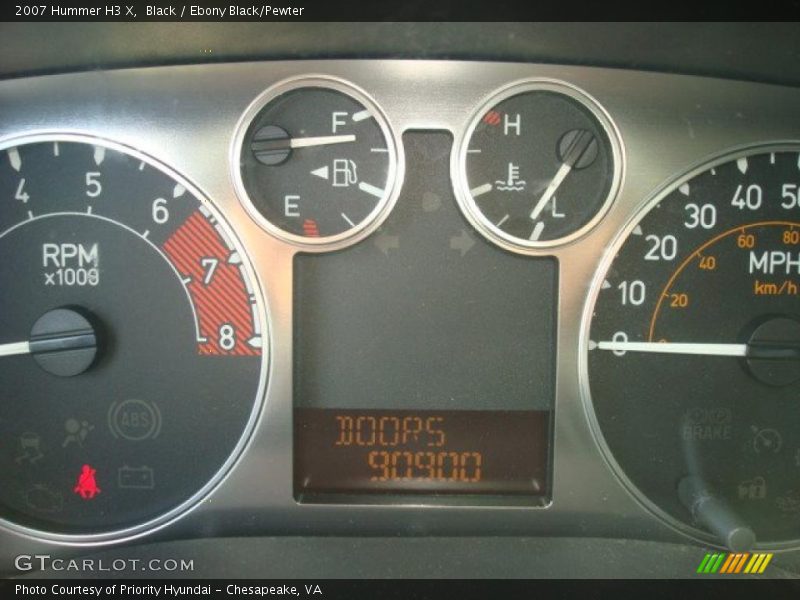 Black / Ebony Black/Pewter 2007 Hummer H3 X