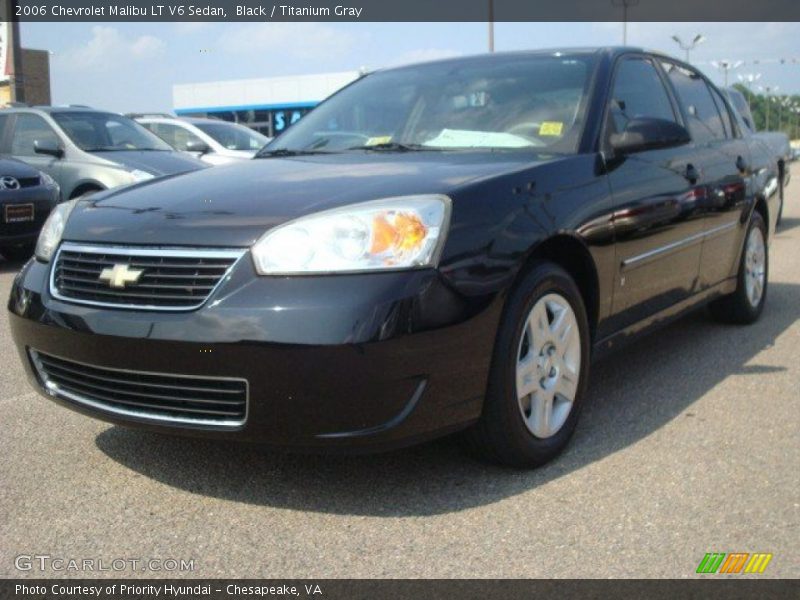 Black / Titanium Gray 2006 Chevrolet Malibu LT V6 Sedan