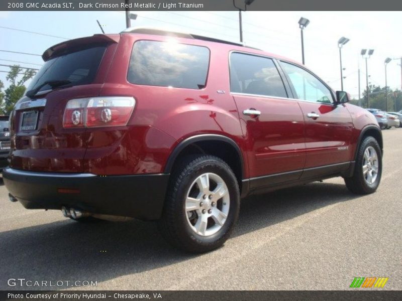 Dark Crimson Red Metallic / Light Titanium 2008 GMC Acadia SLT