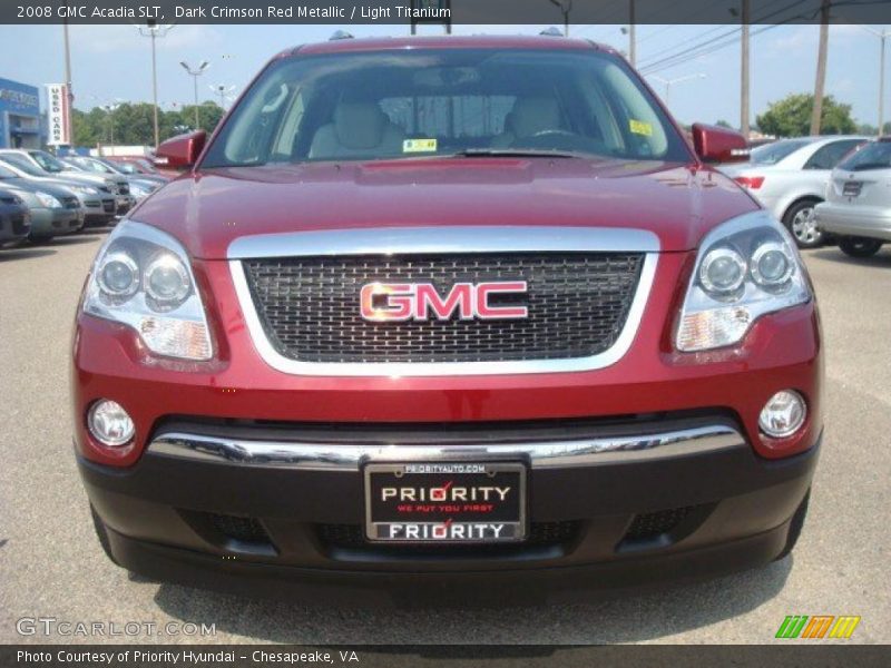 Dark Crimson Red Metallic / Light Titanium 2008 GMC Acadia SLT