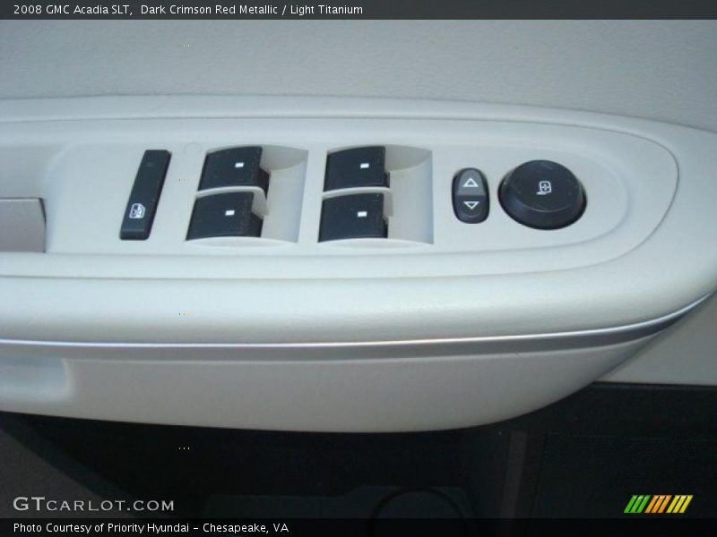 Dark Crimson Red Metallic / Light Titanium 2008 GMC Acadia SLT