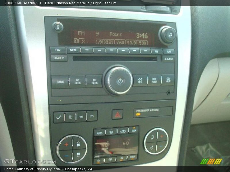 Dark Crimson Red Metallic / Light Titanium 2008 GMC Acadia SLT