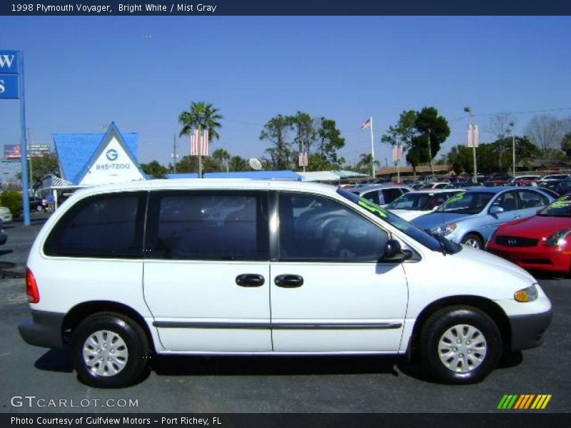 Bright White / Mist Gray 1998 Plymouth Voyager