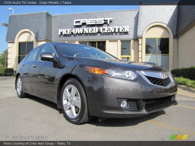 Grigio Metallic / Taupe 2009 Acura TSX Sedan