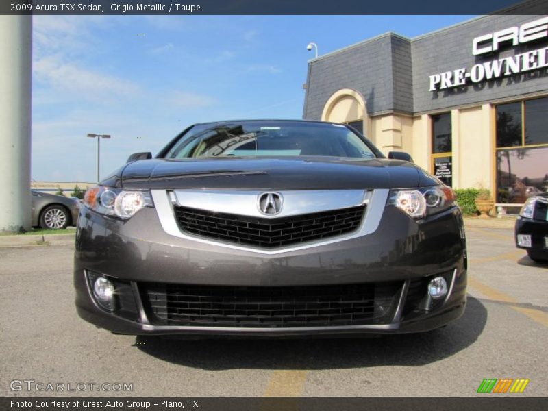 Grigio Metallic / Taupe 2009 Acura TSX Sedan