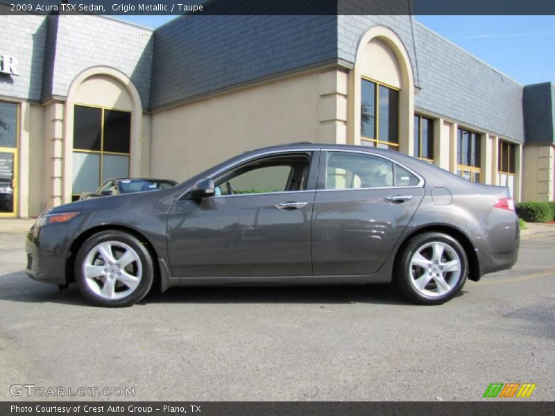 Grigio Metallic / Taupe 2009 Acura TSX Sedan