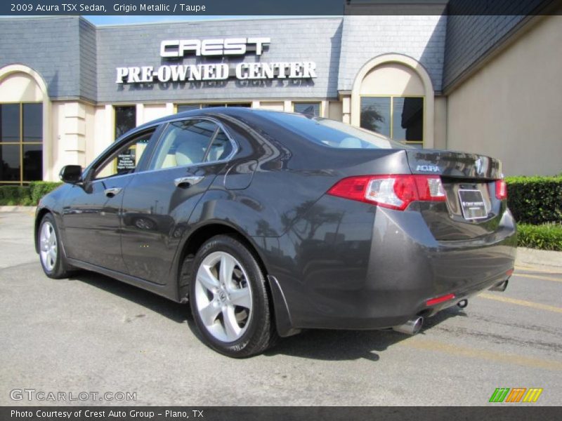 Grigio Metallic / Taupe 2009 Acura TSX Sedan