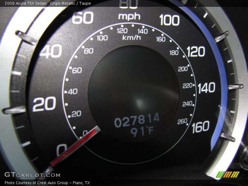 Grigio Metallic / Taupe 2009 Acura TSX Sedan