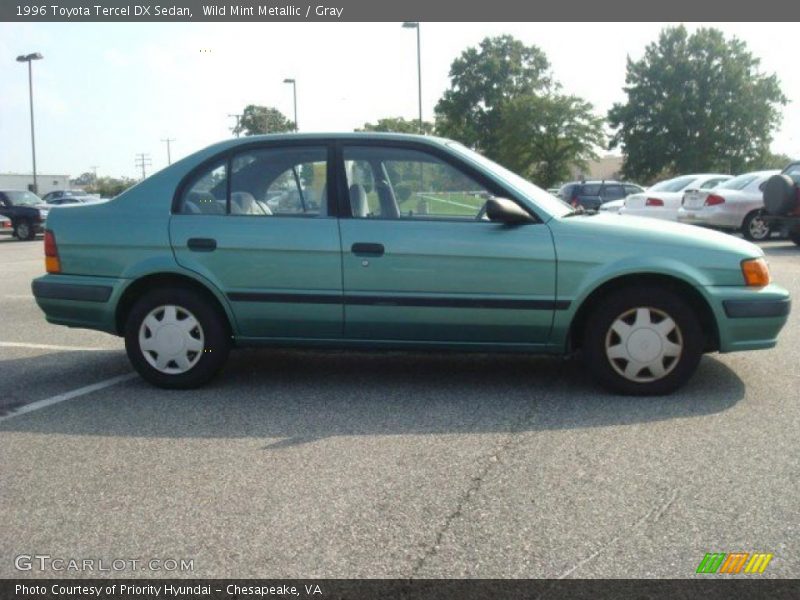 Wild Mint Metallic / Gray 1996 Toyota Tercel DX Sedan