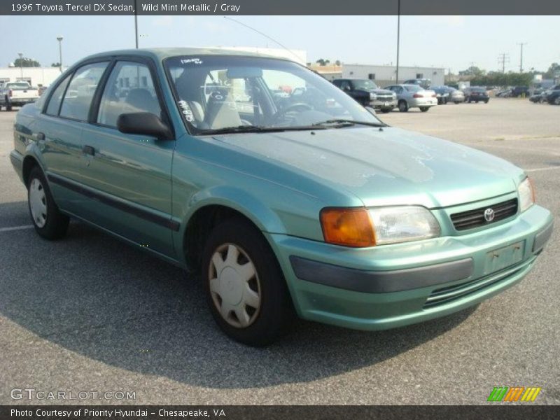 Wild Mint Metallic / Gray 1996 Toyota Tercel DX Sedan