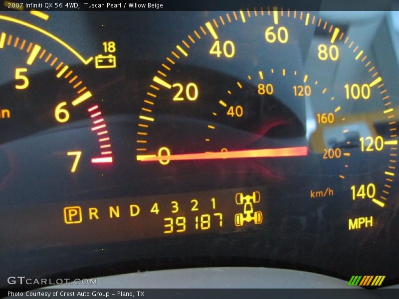Tuscan Pearl / Willow Beige 2007 Infiniti QX 56 4WD