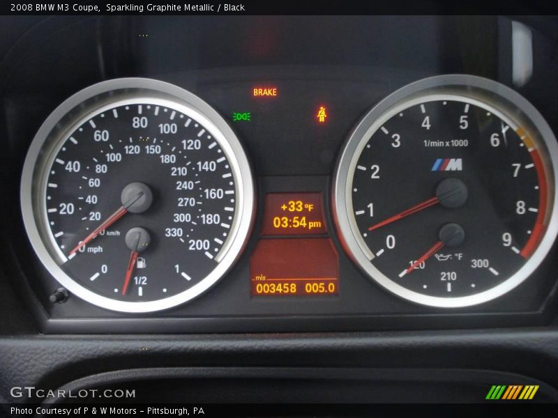 Sparkling Graphite Metallic / Black 2008 BMW M3 Coupe