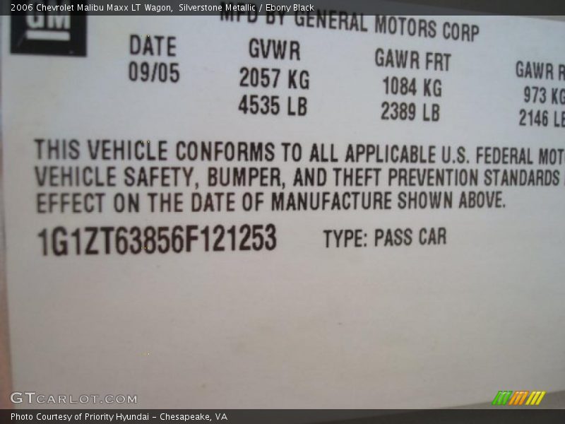 Silverstone Metallic / Ebony Black 2006 Chevrolet Malibu Maxx LT Wagon