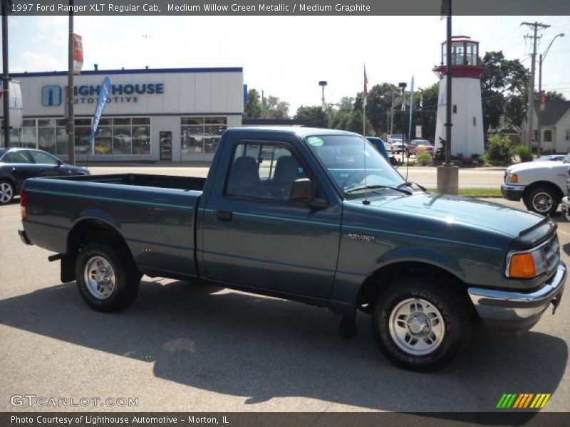 Medium Willow Green Metallic / Medium Graphite 1997 Ford Ranger XLT Regular Cab