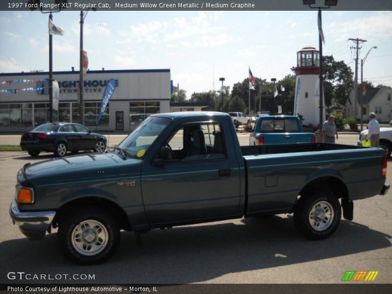 Medium Willow Green Metallic / Medium Graphite 1997 Ford Ranger XLT Regular Cab