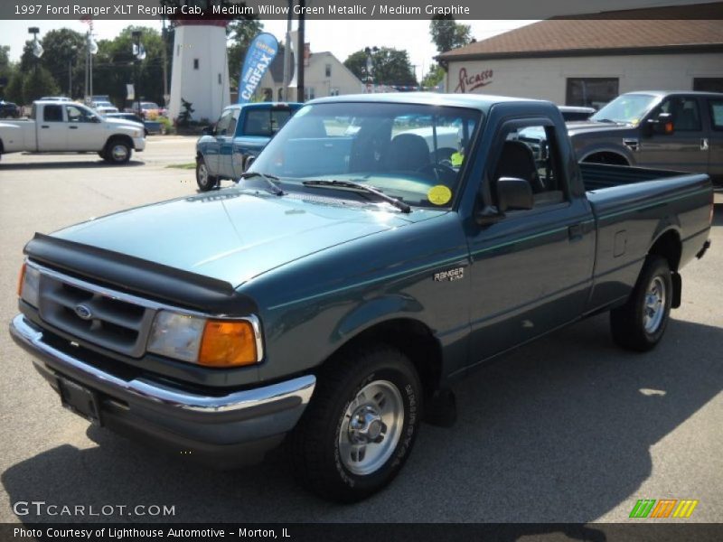 Medium Willow Green Metallic / Medium Graphite 1997 Ford Ranger XLT Regular Cab
