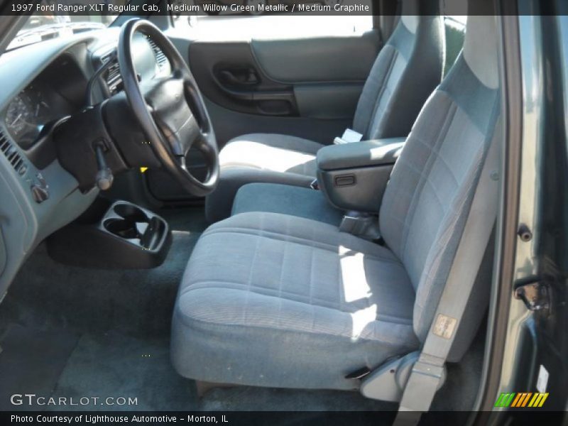 Medium Willow Green Metallic / Medium Graphite 1997 Ford Ranger XLT Regular Cab