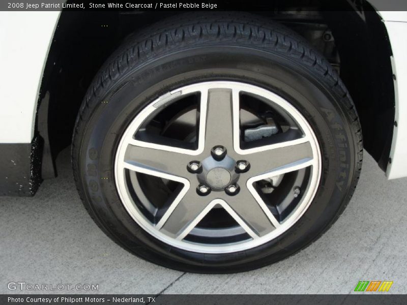 Stone White Clearcoat / Pastel Pebble Beige 2008 Jeep Patriot Limited