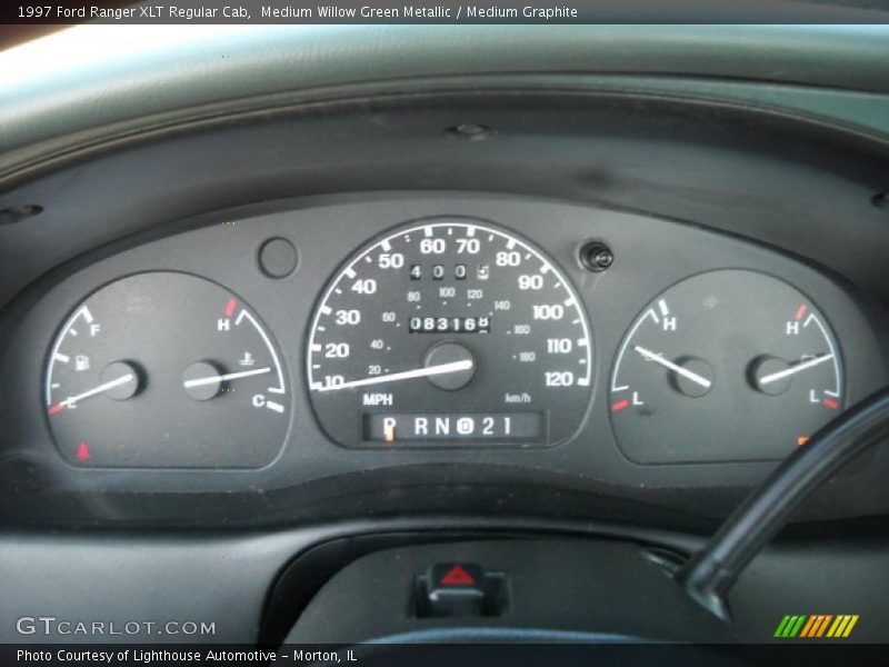 Medium Willow Green Metallic / Medium Graphite 1997 Ford Ranger XLT Regular Cab