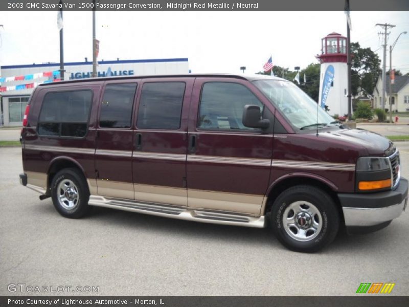 Midnight Red Metallic / Neutral 2003 GMC Savana Van 1500 Passenger Conversion
