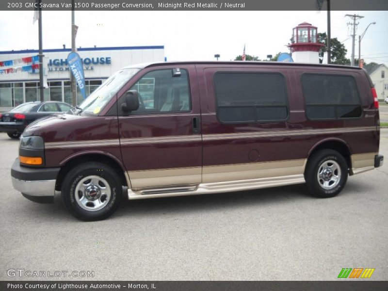 Midnight Red Metallic / Neutral 2003 GMC Savana Van 1500 Passenger Conversion