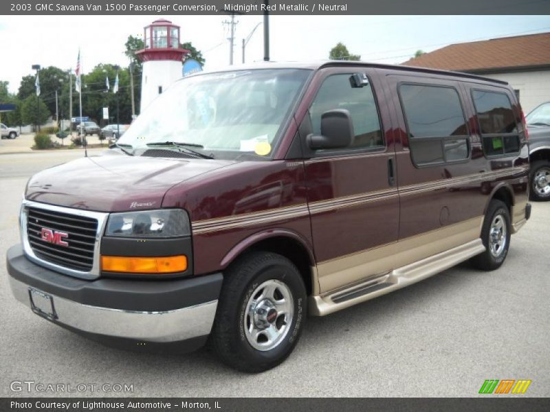 Midnight Red Metallic / Neutral 2003 GMC Savana Van 1500 Passenger Conversion