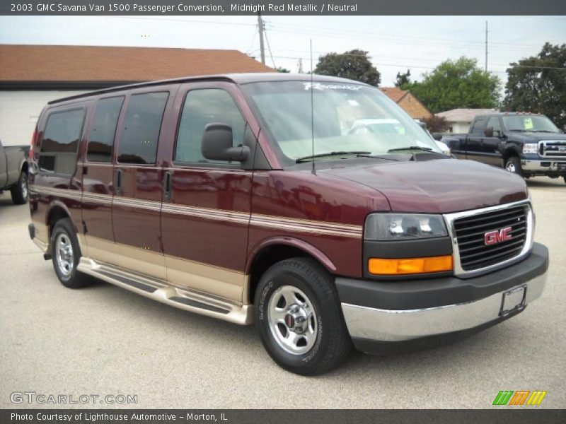 Midnight Red Metallic / Neutral 2003 GMC Savana Van 1500 Passenger Conversion