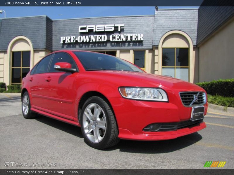 Passion Red / Off-Black 2008 Volvo S40 T5