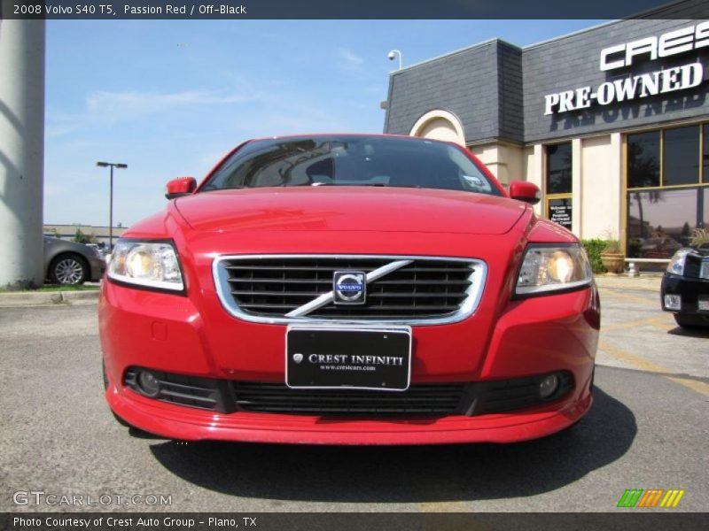Passion Red / Off-Black 2008 Volvo S40 T5