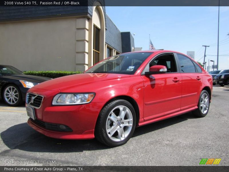 Passion Red / Off-Black 2008 Volvo S40 T5