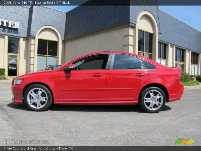 Passion Red / Off-Black 2008 Volvo S40 T5