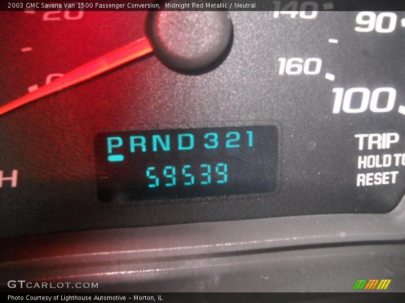 Midnight Red Metallic / Neutral 2003 GMC Savana Van 1500 Passenger Conversion
