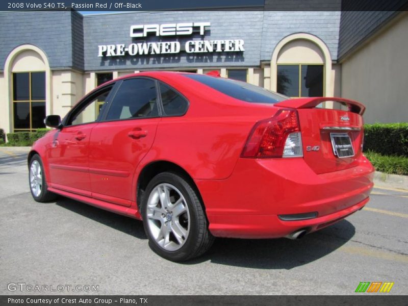 Passion Red / Off-Black 2008 Volvo S40 T5