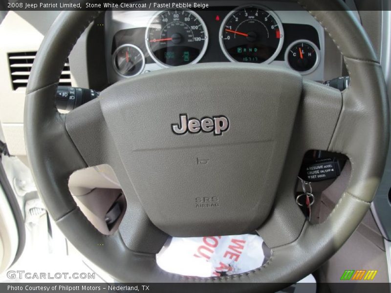 Stone White Clearcoat / Pastel Pebble Beige 2008 Jeep Patriot Limited