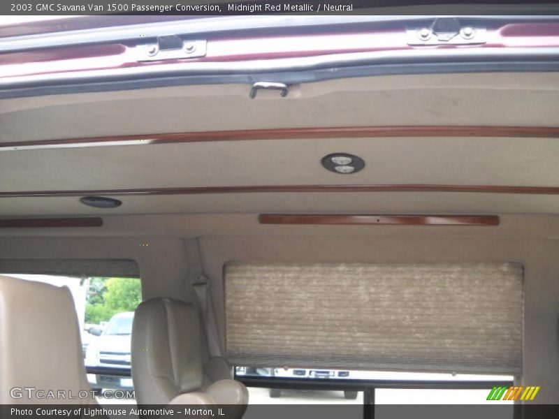Midnight Red Metallic / Neutral 2003 GMC Savana Van 1500 Passenger Conversion