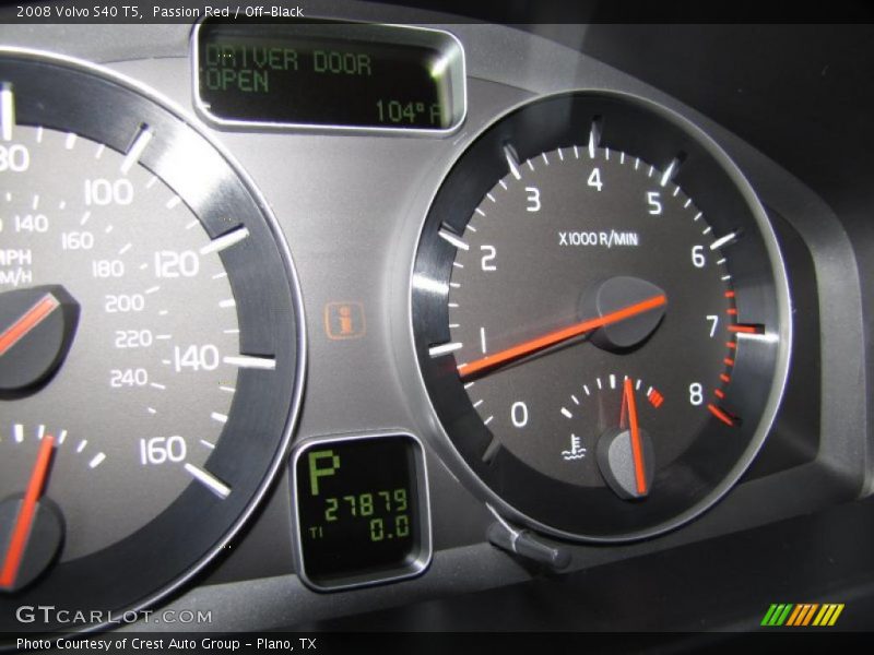 Passion Red / Off-Black 2008 Volvo S40 T5