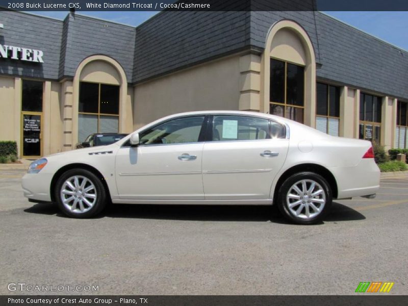 White Diamond Tricoat / Cocoa/Cashmere 2008 Buick Lucerne CXS