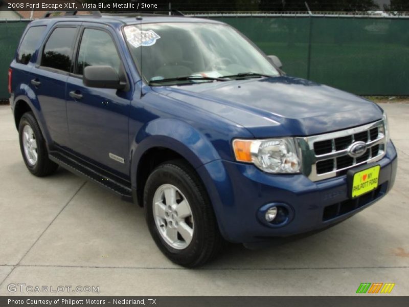 Vista Blue Metallic / Stone 2008 Ford Escape XLT