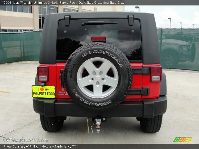 Flame Red / Dark Slate Gray/Med Slate Gray 2008 Jeep Wrangler Unlimited X 4x4