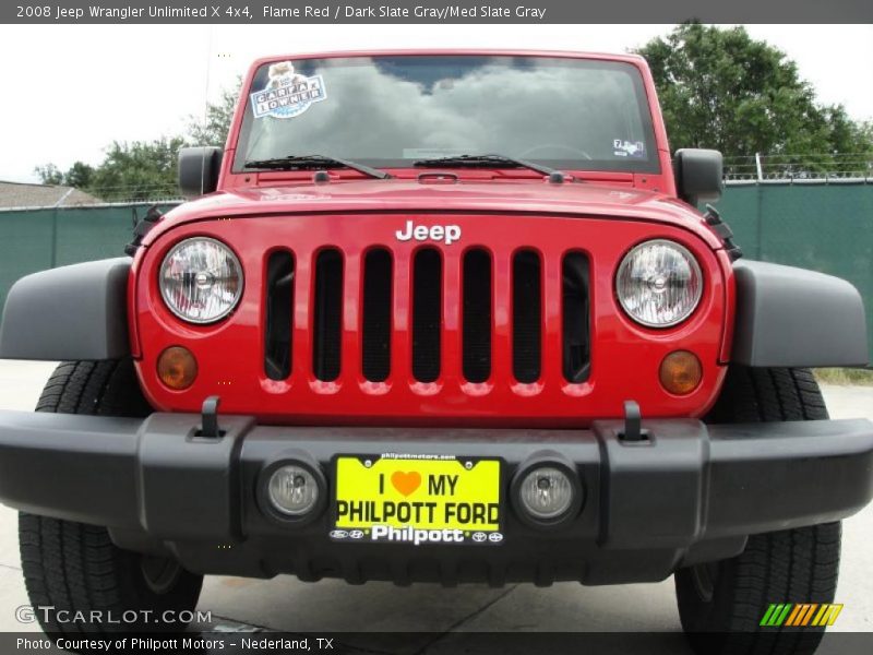 Flame Red / Dark Slate Gray/Med Slate Gray 2008 Jeep Wrangler Unlimited X 4x4
