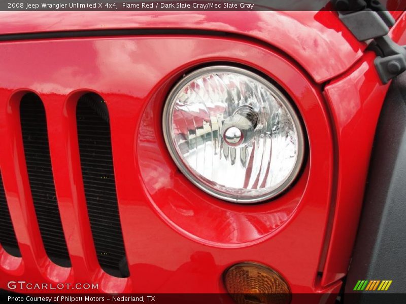 Flame Red / Dark Slate Gray/Med Slate Gray 2008 Jeep Wrangler Unlimited X 4x4