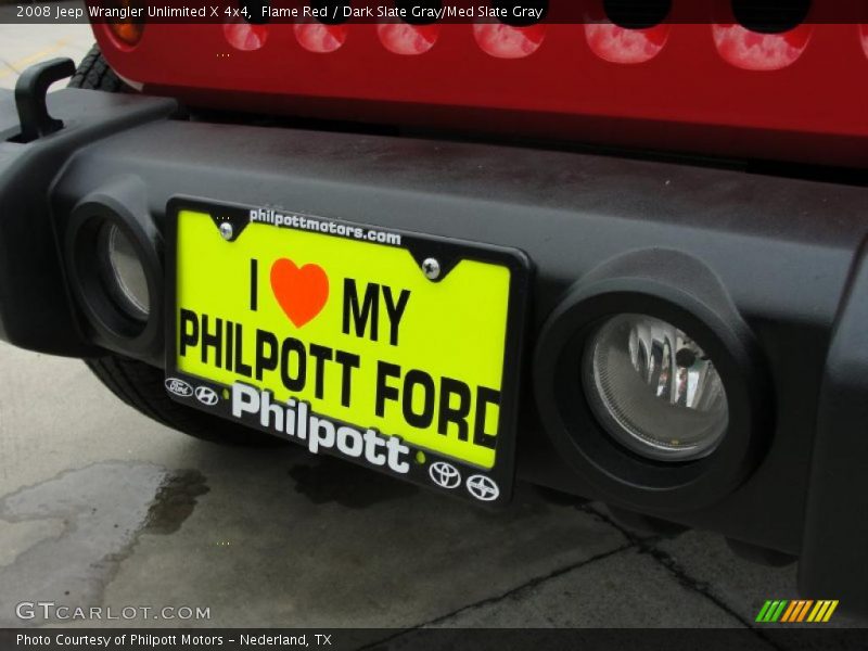 Flame Red / Dark Slate Gray/Med Slate Gray 2008 Jeep Wrangler Unlimited X 4x4