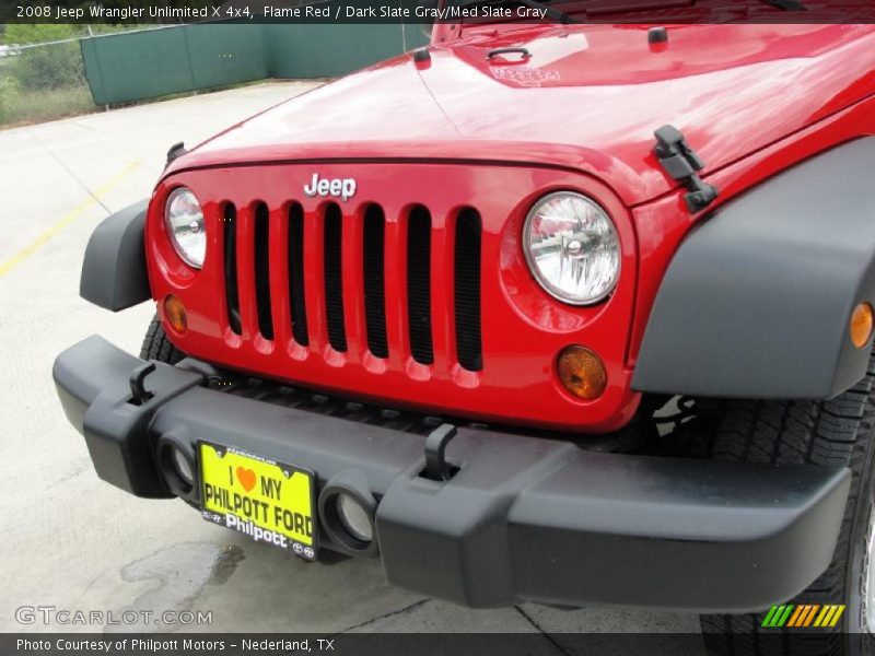 Flame Red / Dark Slate Gray/Med Slate Gray 2008 Jeep Wrangler Unlimited X 4x4